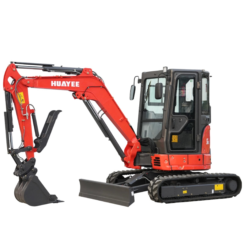 3.5 Ton Industrial Mini Excavator with 24HP Yanmar Engine & Enclosed Cab | HUAYEE HY35C - Image 1