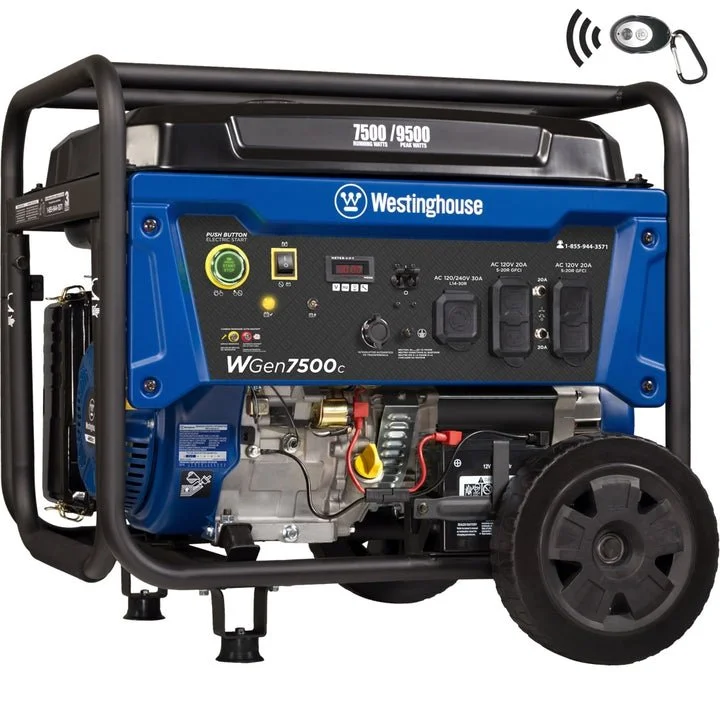 Westinghouse WGen7500c 9500 Peak Watt Portable Generators - Image 1