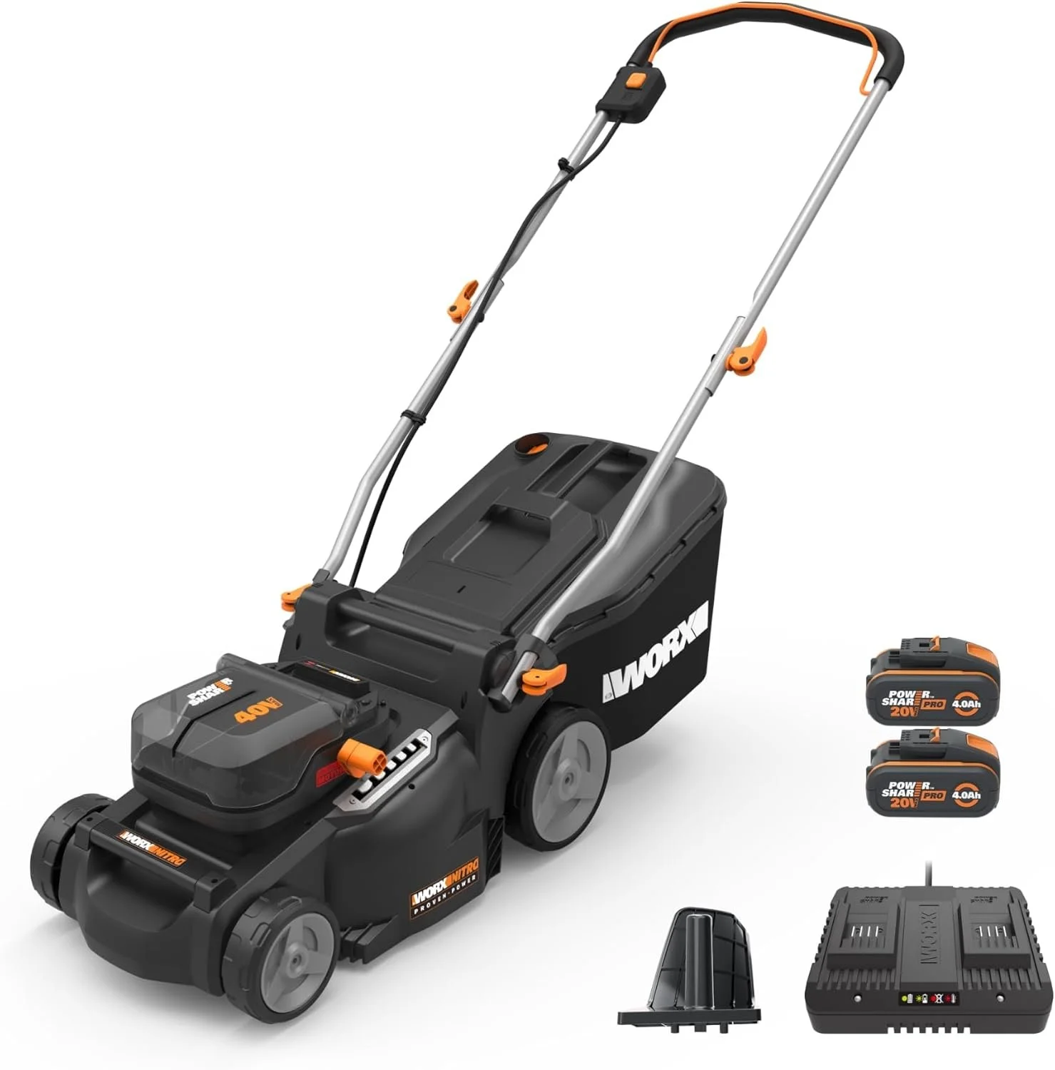WORX Nitro 40V 16″ Cordless Lawn Mowers with Brushless Motor 2.0 & Intellicut - Image 1