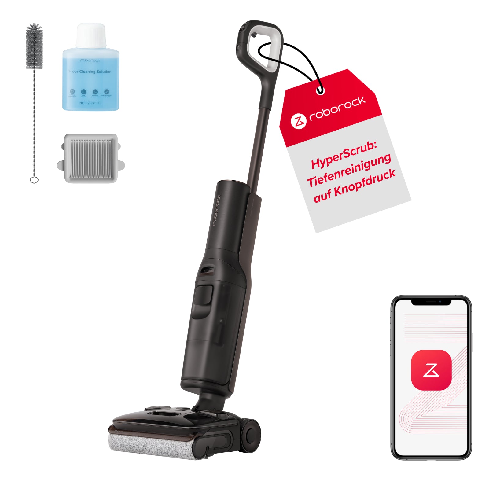 Roborock F25 Pro Turbo Nass-Trocken-Staubsauger mit HyperScrub Tiefenreinigung auf Knopfdruck - Image 1